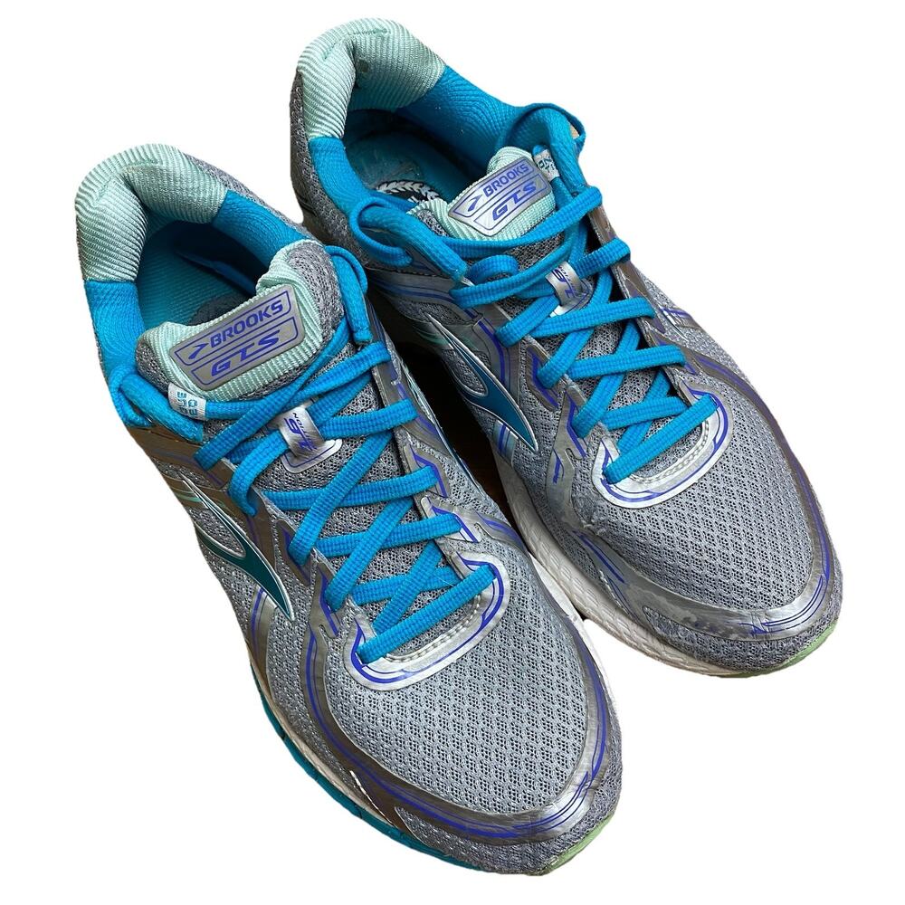 Brooks Adrenaline GTS 16 Women’s Size 10 Gray Blue Stability Running Shoes